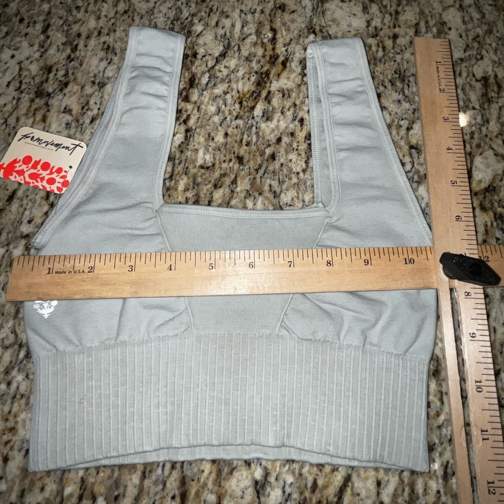 💗GET 20% OFF💗NWT Free People Movement Square Neck Good Karma Bra - Sea Glass - Picture 11 of 11